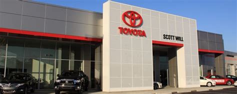 Scott will toyota - This is one of the best car purchasing experiences I have ever had. I would recommend Scott Will Toyota to anyone interested in a long term vehicle, Toyota. In addition to great vehicle and price, the warranty and extra features are miles above other dealerships (the customer service alone stands out from other dealerships in town).